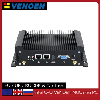 Ventilaatorita i7 10610U 8565U Mini PC-2×HDMI-Intel Core i5 8260U Dual NIC LAN ITX Tööstus Vastupidav Arvuti 8×USB Windows 10 Pro 4G