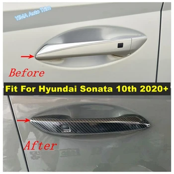 Pool ukselingi Kate Saagi Sisekujundus Auto Vormimise Sobib Hyundai Sonata 10. 2020 2021 2022 süsinikkiust Vaadata sisustuselemendid