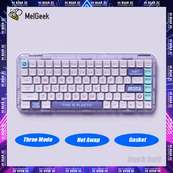 MelGeek Mojo84 Traadita Mehaaniline Klaviatuur Customize Nupp Kolm Režiimi Gaming Klaviatuuri Dünaamiline RGB Hot Swap Tihend Pc Gamer Kingitused