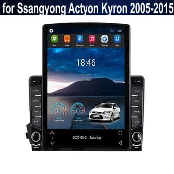 Android 12 Tesla Stiilis Vertikaalne Ekraani Autoraadio Stereo Multimeedia Audio Player SsangYong Kyron Actyon 2005-2035 Carplay