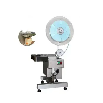 semi-auto pneumaatilised värvilise lindi sidumine masin/ leiva kilekotti kinnisti/ fan-kujuline pitseerimine machine on hot müük