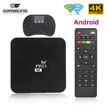 GAMERUNS XQ PRO Android OS TV BOX 2.4 G&5G, WiFi, 1GB RAM, 8GB ROM 3D Youtube Media Player 4K Set top Smart Tv Box Koos i8 Klaviatuur