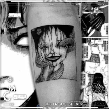 Cartoon Tüdruk Tattoo On Veekindel Jaapani Uus Ajutine Tätoveering Kleebised Koomiline Monster Kestev Karikatuur Kunsti Võltsitud Tätoveering Kleebised