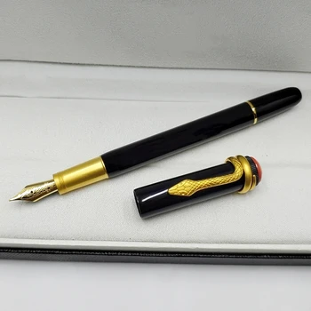 kõrge kvaliteediga Must Madu clip 1912 MB Purskkaev pliiats äri office stationery luksus tindiga pliiatsid Kingitus