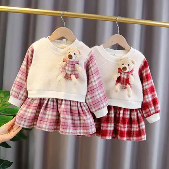 roupas bebe menina tüdruku beebi riided, kleit vastsündinud 1. sünnipäeva paks soe õie kleidid tüdrukute beebi riided kleit