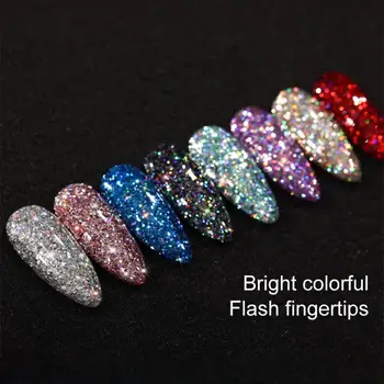 Uv/led-Ühilduv Leotada Maha Lakk Glamuurne Semi lõplik Shimmery Trendikas Litrid Glitter Küüned Sädelevat Pikaajaline Uv-Led