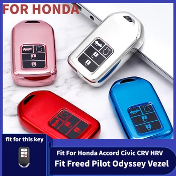 TPÜ Auto Remote Key Cover puhul Honda Accord Civic CRV-HRV Sobib Vabanenud Piloot Odyssey Vezel Võtme Omanik Kott Fob-Shell-Protector