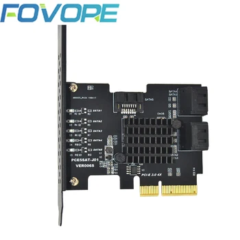 Lisada Kaarte PCI-E SATA Kaart PCIE SATA Controller PCI Express 3.0 Gen3 X4 SuperSpeed Mitte Raid SATA PCIE 3.0 Kaart 5 SATA3 Porti