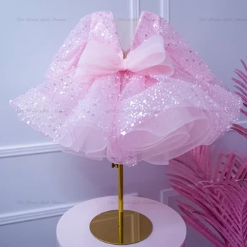 Armas Organza Beebi Tüdruk Sünnipäeva Kleit O Kaela Suur Vibu Tülli Princess Tutu Lilleneiu Kleit Võistlused Jõulud Kleit 2023 Uus