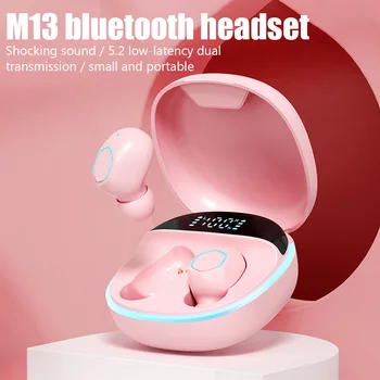 M13 Bluetooth Kõrvaklapid, LED-Ekraan, Stereo Müra Vähendamise Earbuds Mikrofoniga Traadita Bluetooth