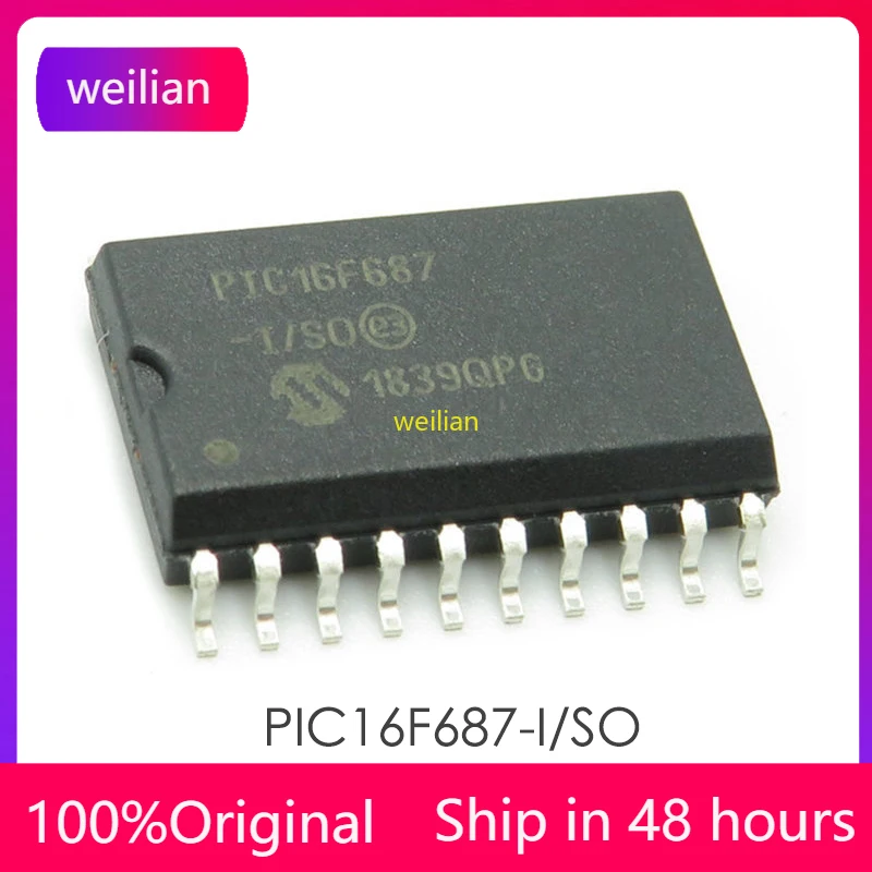 1-100 TK PIC16F687-I/SO SMD SOP-20 PIC16F687 8-bitine Mikrokontroller MCU-SCM-Chip Brand New Originaal0