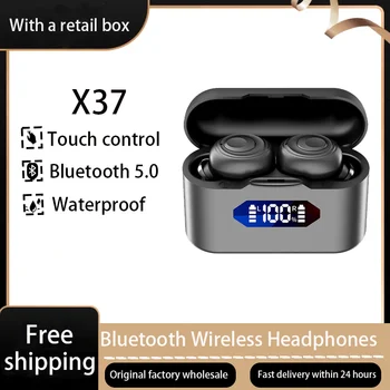 UUS TWS X37 Bluetooth Kõrvaklapid Touch Control Juhtmeta Kõrvaklapid HD Stereo Sport Veekindel Earbuds Müra Vähendamise Kõrvaklapid
