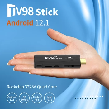 TV98 RK3228A Smart TV Stick Android 7.1 2.4 G/5G Dual Band WIFI TV Stick 4K HD 8GB/16GB Media Player Android Smart TV Pulk