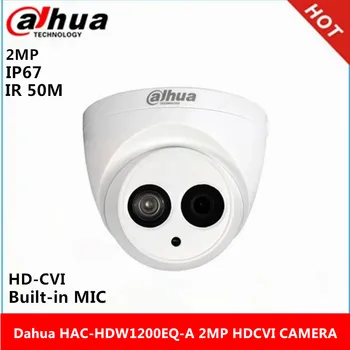 Algne Dahua DH-HAC-HDW1200EQ-A HDCVI kaamera sisseehitatud MIC 2MP IR 50M IP67 Turvalisuse CCTV Kaamera HAC-HDW1200EQ-A