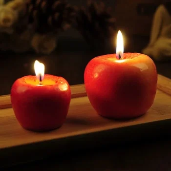 Punane Õun Kuju Modelleerimise Tehnikad, Lõhnav Küünlad Apple Kaunistused Sünnipäev Jõulupidu Puu Kodu Kaunistamiseks