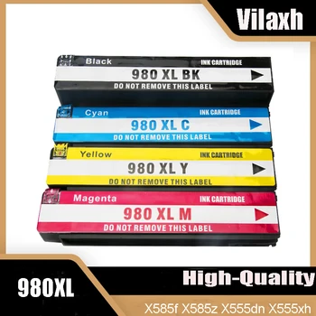 Vilaxh 980 tindikassett ühildub HP980 980XL ,ülikond Officejet X585dn X585f X585z X555dn X555xh tindiprinteri