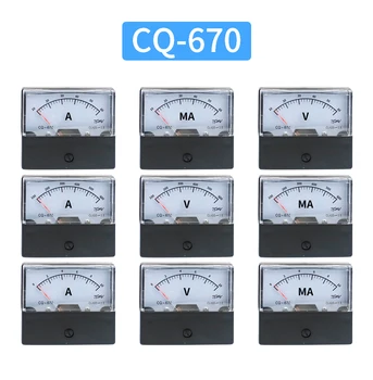 Kursori tüüp AC ammeter DH-670-A 30A 50A 100A 150A 200A 250A 300A 400A 500A 600A Ristkülikukujuline Amper Nõela Paneel Arvesti