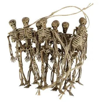 8pcs Halloween Skelett Kaunistused Full Size Skelett Halloween Teenetemärgi Rekvisiidid Trikk Asjade Elu Suurus Skelett Koos
