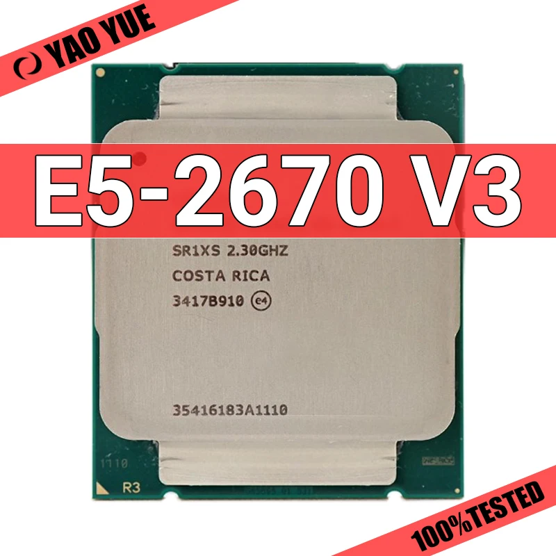 Kasutada 10tk E5-2670V3 E5 2670v3 E5 2670 v3 2.3 GHz Kaksteist-Core Kakskümmend neli-Lõng CPU Protsessor 30M 120W LGA-2011-31