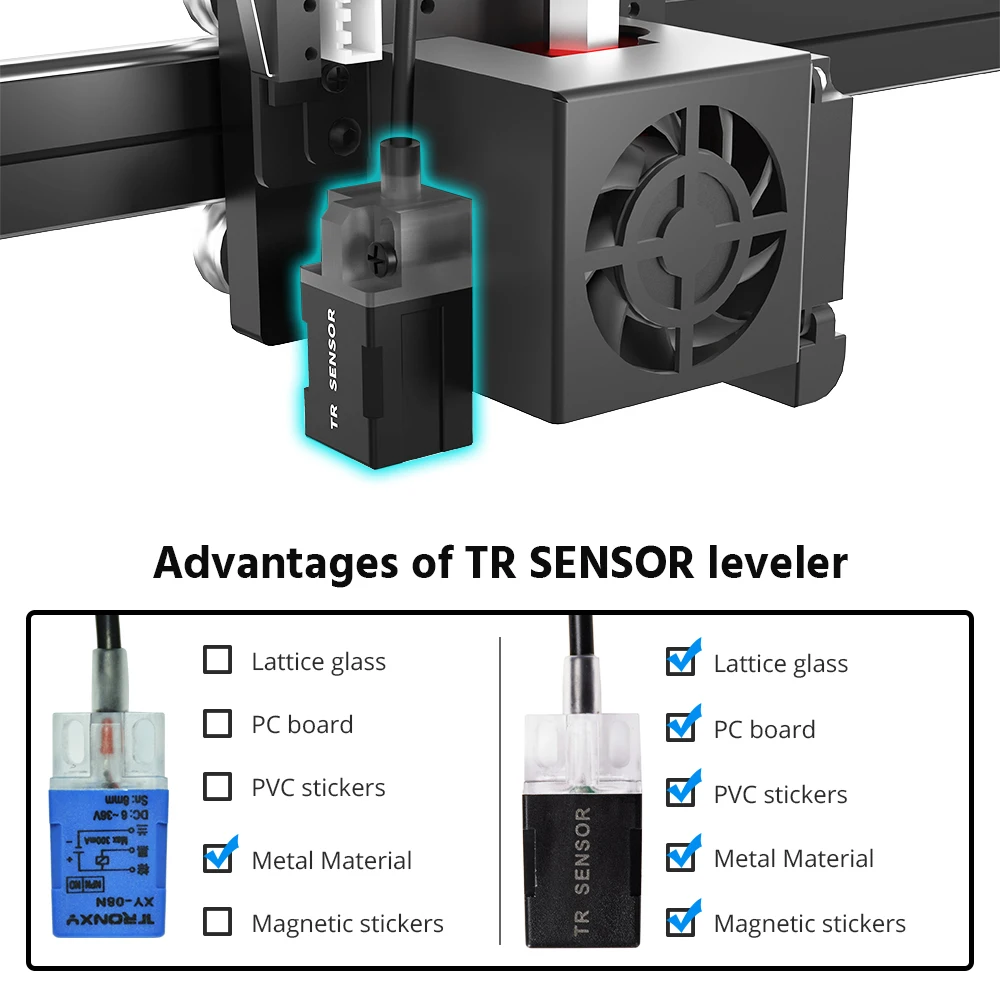 TRONXY X5SA PRO 3D Printeriga, Komplekti Uus Versioon 330*330*390mm Suur Print Size SM-Sensor Auto Tasandamine + Lattice Klaasplaat3