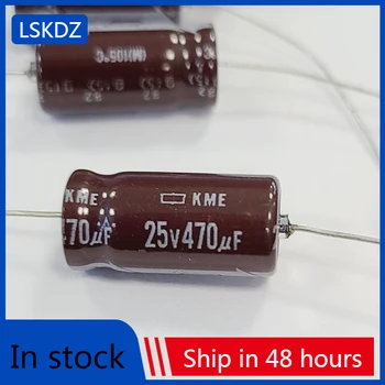 5-20PCS 470UF 25V telg horisontaalne kondensaator KME 10x21 seeria Elektrolüütiline kondensaator