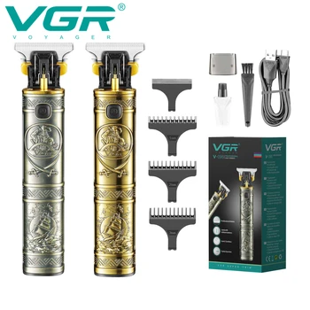 VGR Karvade Trimmer T9 Barber Professional Hair Clipper Electric Hair Cutting Machine Juhtmeta Soeng Metallist Trimmer Meeste V-096
