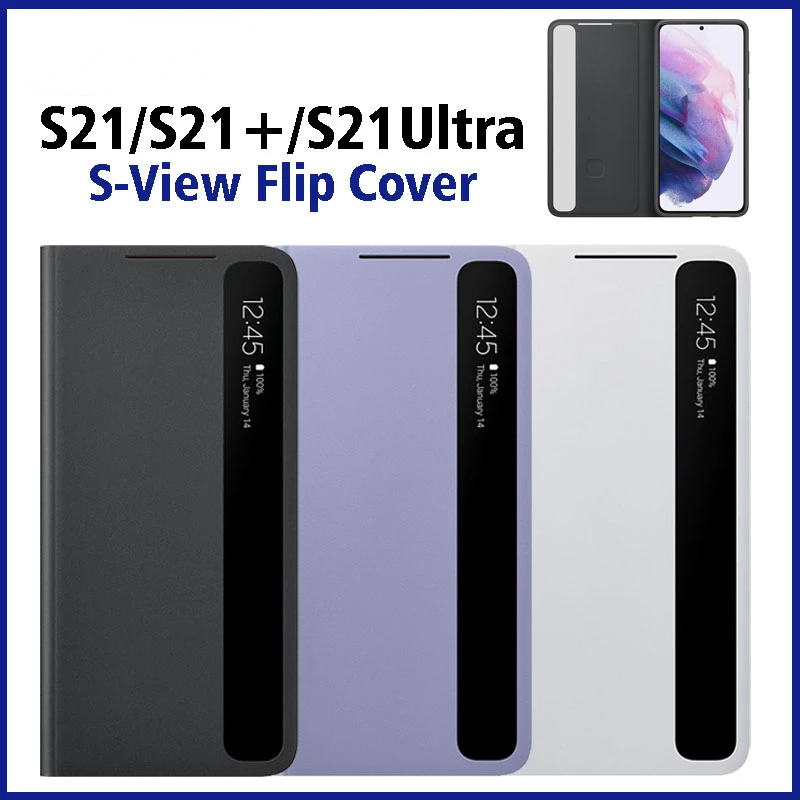 Smart Clear View Kaas S21/S21+/S21 Ultra, Flip Peegel Puhul Galaxy S21 Pluss 5G Telefoni LED Kaas S-View Juhtudel EF-ZG9980