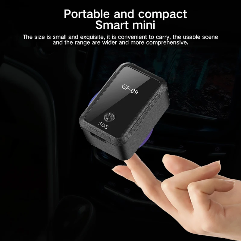 Auto Mini GPS Tracker GF-09 reaalajas Jälgimise kahjude vältimiseks SIM-Positsioneerimine Tugev Magnet Seat Portable5