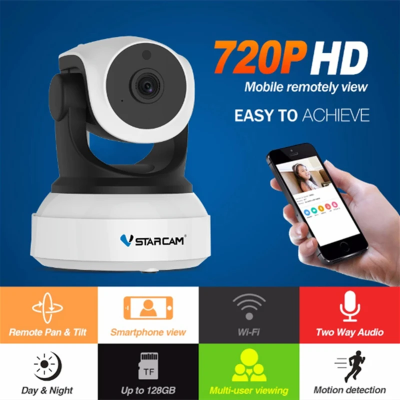 Algne Vstarcam 720P IP Kaamera K24 Järelevalve CCTV Turvalisus Kaitse IR Night Vision Kaamera Liikuvate Vaadata Baby Wifi Cam1