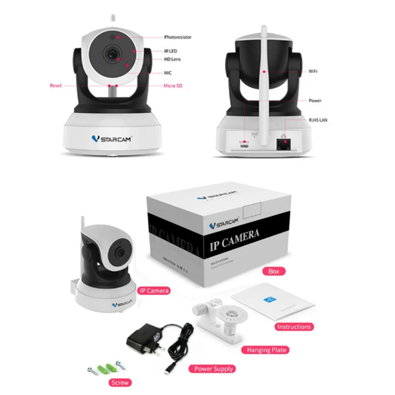 Algne Vstarcam 720P IP Kaamera K24 Järelevalve CCTV Turvalisus Kaitse IR Night Vision Kaamera Liikuvate Vaadata Baby Wifi Cam5