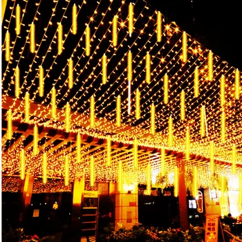 Meteoor Dušš Vihma LED Haldjas String Tuled Vanikud jõulukaunistused Kodu Väljas Uus Aasta Decor Aias Tuled Navidad