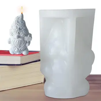 Küünal Hallituse Jõulud 3D Küünal Hallituse Gnome Disain Epoksü Vaik Hallituse DIY Casting Aroomiteraapia Vaha Küünlad Pool Decortions