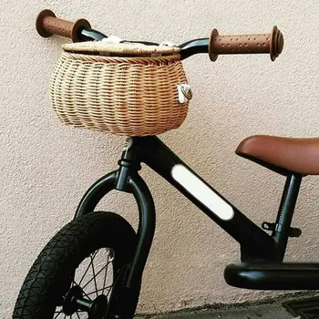 Jalgratta Hoiustamise Korvi Väike Tagasi Bambusest Punutud Korv Laste Käsitsi valmistatud Rotangist Mänguasi Pikniku Korvi Vitstest Õled Seljakott Multi-use