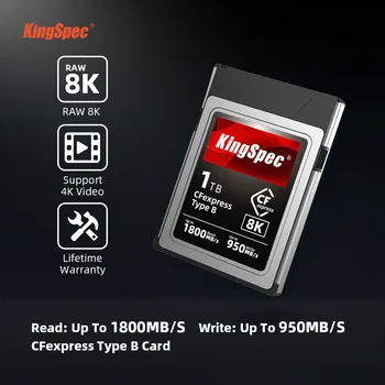 KingSpec Mälukaart 128g 256GB CFexpress B-Tüüpi Mälukaart 512 GB 1 tb CF Express kiire Kaardid Camera Raw 4K Video