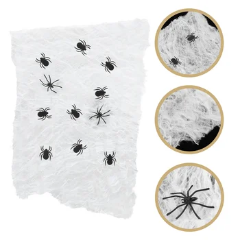 Ämblikuvõrgud Imitatsioon Spider Halloween Prop Aed Decor Decors Rekvisiidid Maja Katus Võltsitud Teenetemärgi