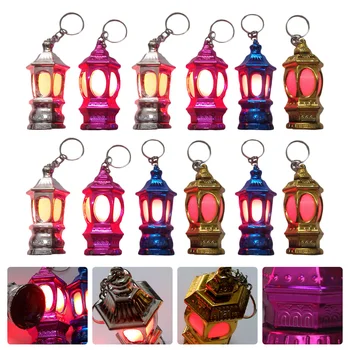 40Pcs Laterna Key Keti Ripats võtmehoidja koos LED Valgus Ramadan Festival Decor