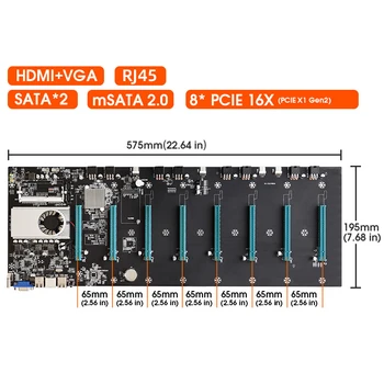 Emaplaadi Jaoks BTC-S37 Tugi VGA Ühilduv A08 21 Dropship 8 16X Graafik Kaart
