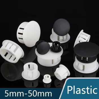 Must/Valge Ring Plastikust Plug Augu Kate Cap Snap Lisab Plug Bung 5mm-50mm