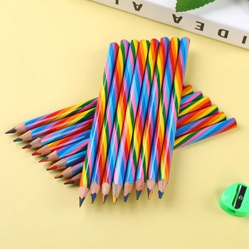 Värvilised Pliiatsisüdamikud Värvuse, Mitu Värvi Puidust Pliiats Kids & Täiskasvanutele, Mitmevärviline Pliiatsid Kunstitarbed